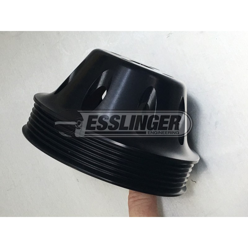 Serpentine Water Pump Pulley - Black 5