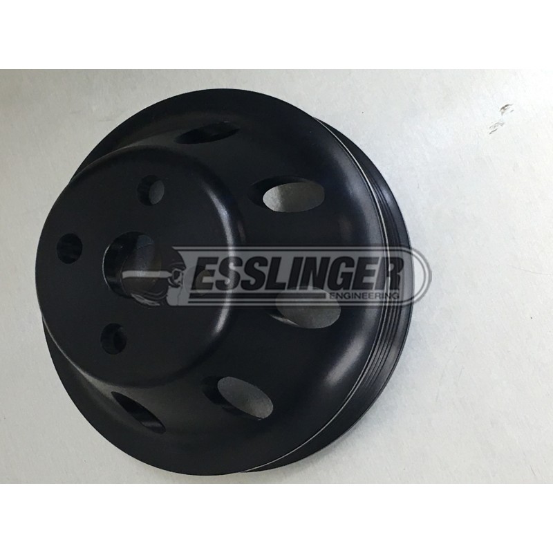 Serpentine Water Pump Pulley - Black 5"