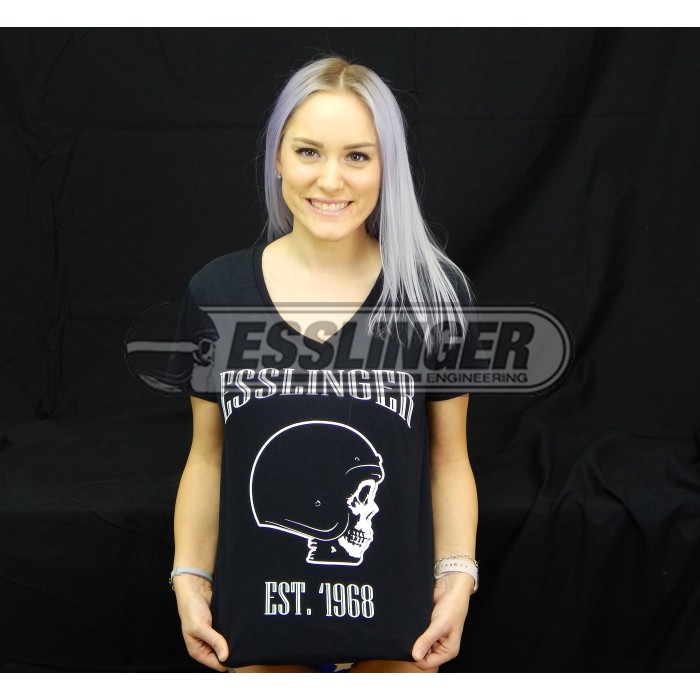 Esslinger Womens Black Skull T-shirt